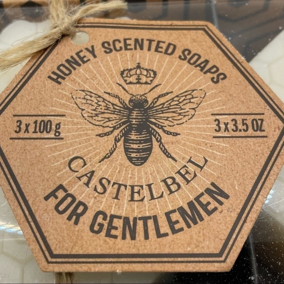 CASTELBEL For Gentlemen Set of 3 Honey Scented Soap New With Tag - Picture 4 of 8